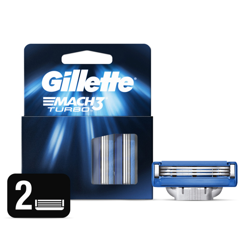 Cartuchos Gillette Mach 3 Turbo X 2 Unid