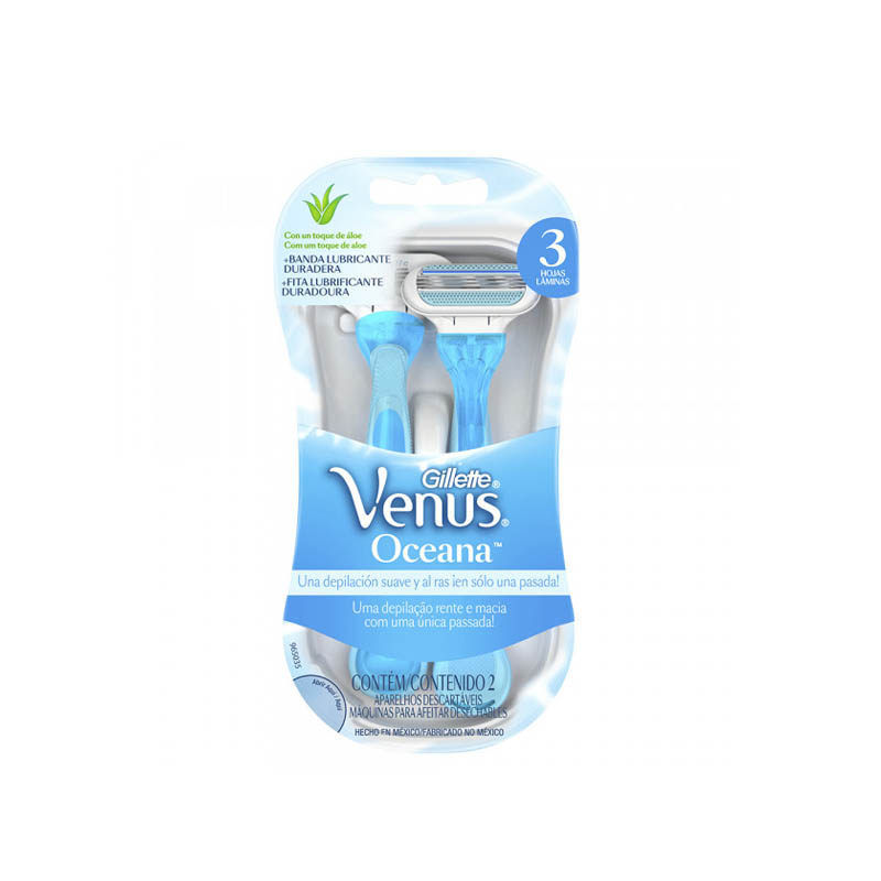 Maquina Afeitar Gillette Venus Oceana 3 X 2 Unid