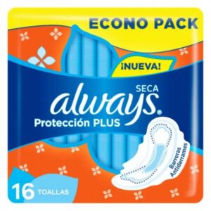 Toallas Always Seca Con Alas Promopack X 16 Unid