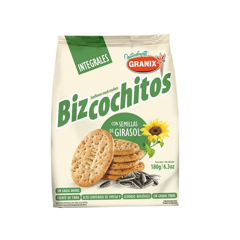 Bizcochitos Granix Con Semilla Girasol X 180 Gr