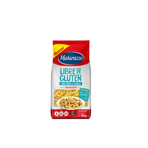 Fideos Matarazzo Tirabuzon Libre Gluten X 500 Gr
