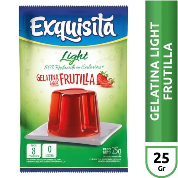 Gelatina Exquisita Light Frutilla X 25 Gr