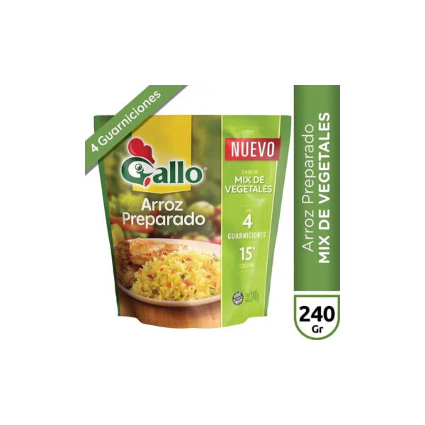 Arroz Preparado Gallo Mix De Vegetales X 240 Gr