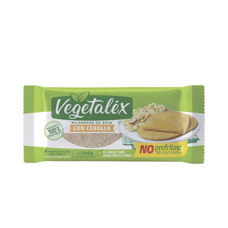 milanesa soja vegetalex con cebolla x 340 gr