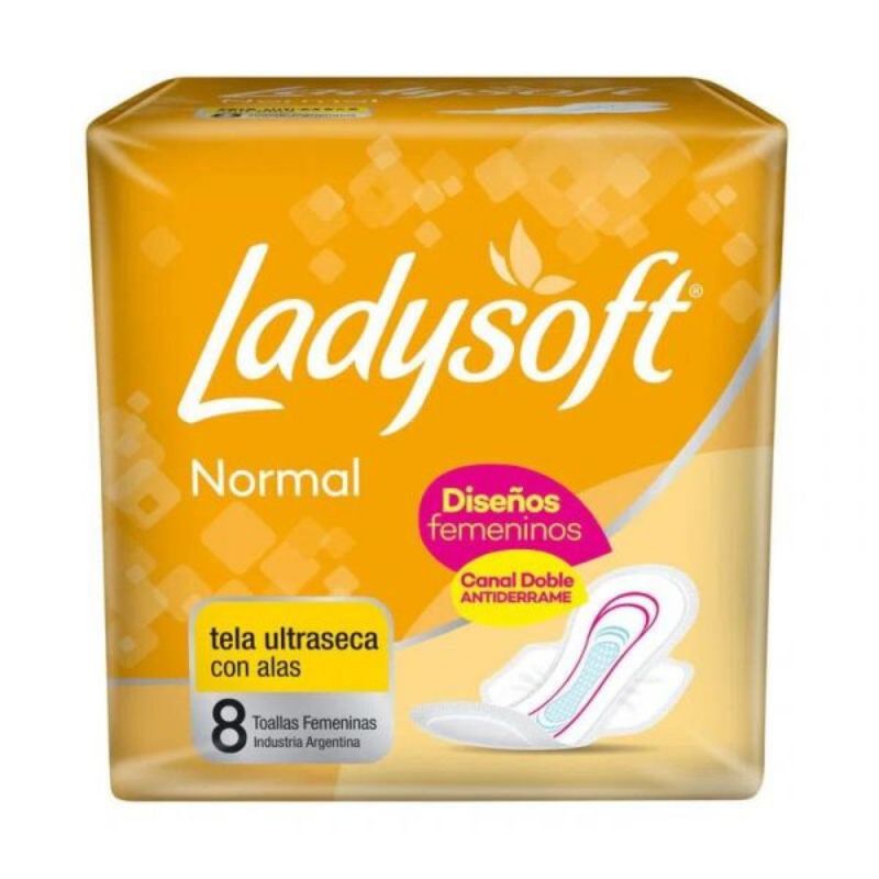 Toalla Ladysoft Normal Ul.Seca C/Alas X 8 Unid