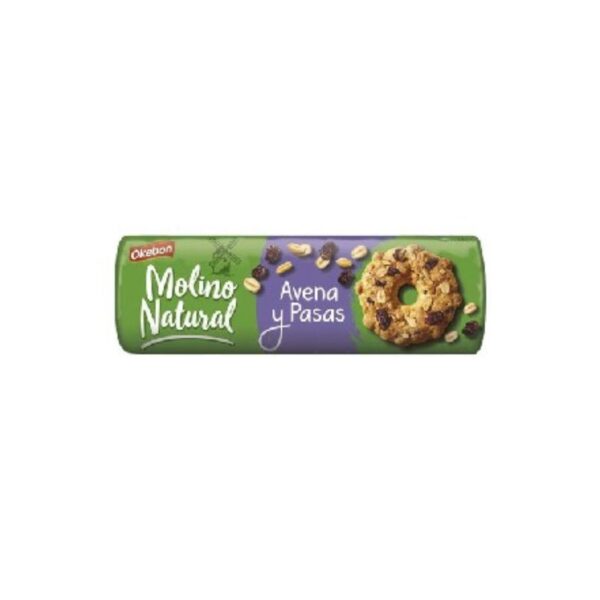 Galletitas Okebon Mol.Nat.Avena Pasas X 232 Gr