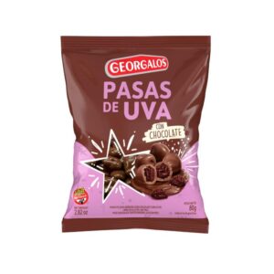 Pasas De Uva Georgalos Bañ.C/Chocolate 8 X 80 Gr