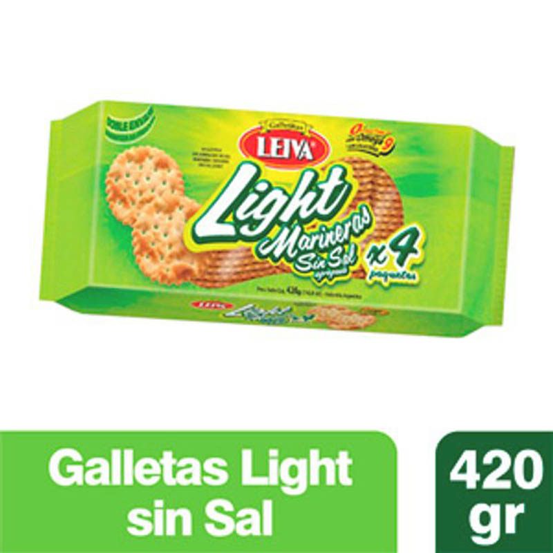Galletas Leiva Marineras Sin Sal Light X 420 Gr