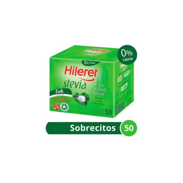 Edulcorante Hileret Stevia X 50 Unid