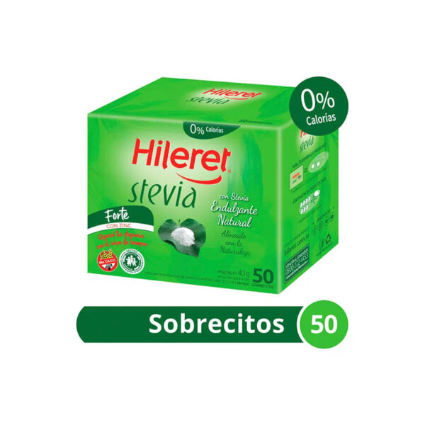 Edulcorante Hileret Stevia X 100 Unid