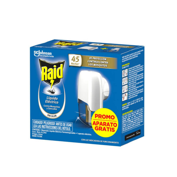 Insec.Raid Liquido+Aparato Gratis 45 Noc X 33 Cm3