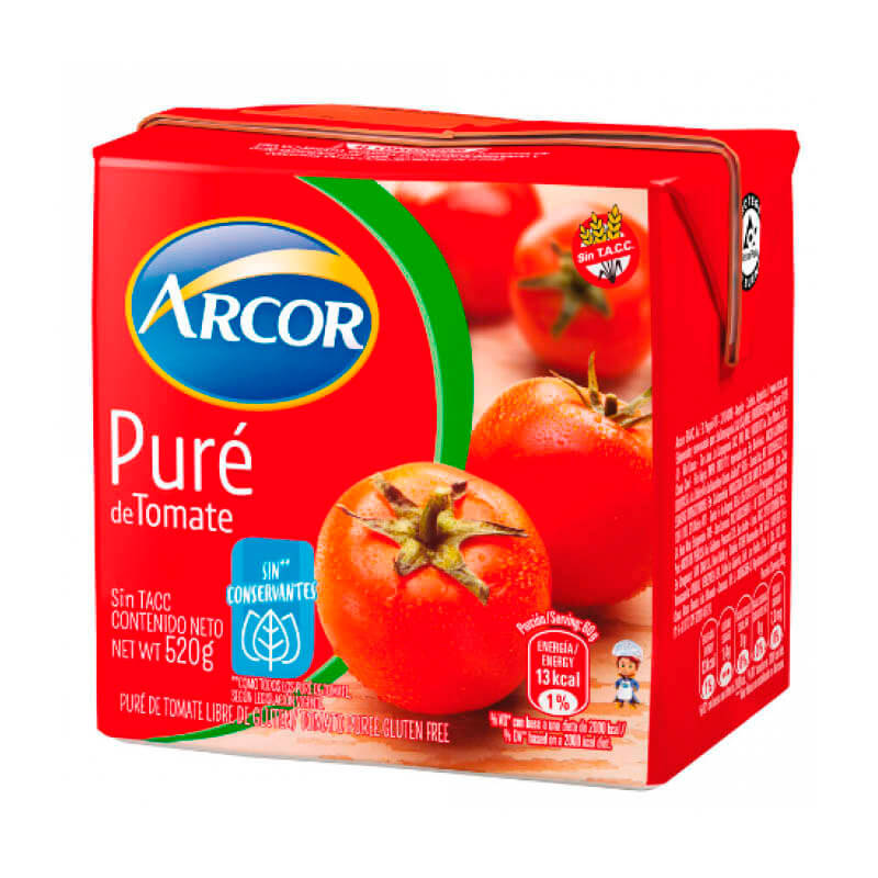 pure de tomates arcor x 530 gr