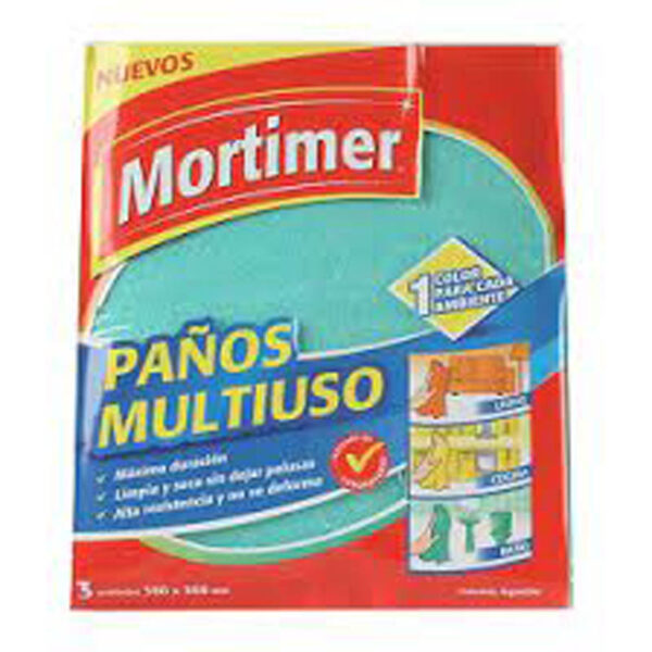 Paño Multiuso Mortimer Tres Colores X 3 Unid