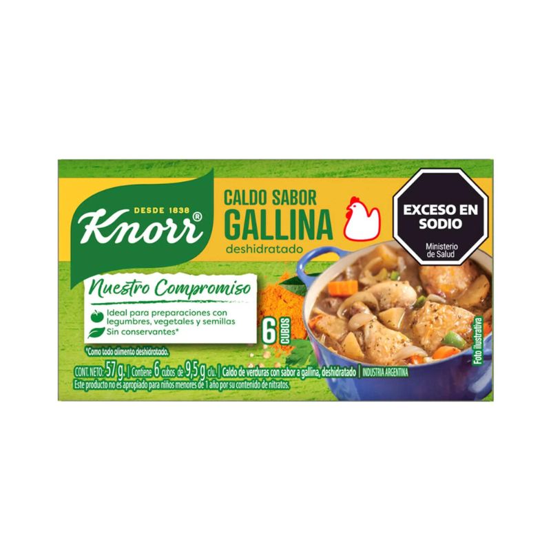Caldo Knorr De Gallina X 6 Unid