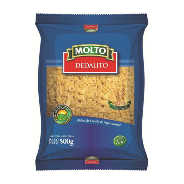 Fideos Molto Dedalitos De Semola X 500 Gr