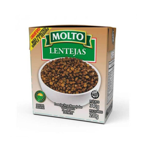 Lentejas Molto Remojadas X 340 Gr