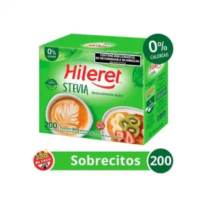 Edulcorante Hileret Stevia X 200 Unid
