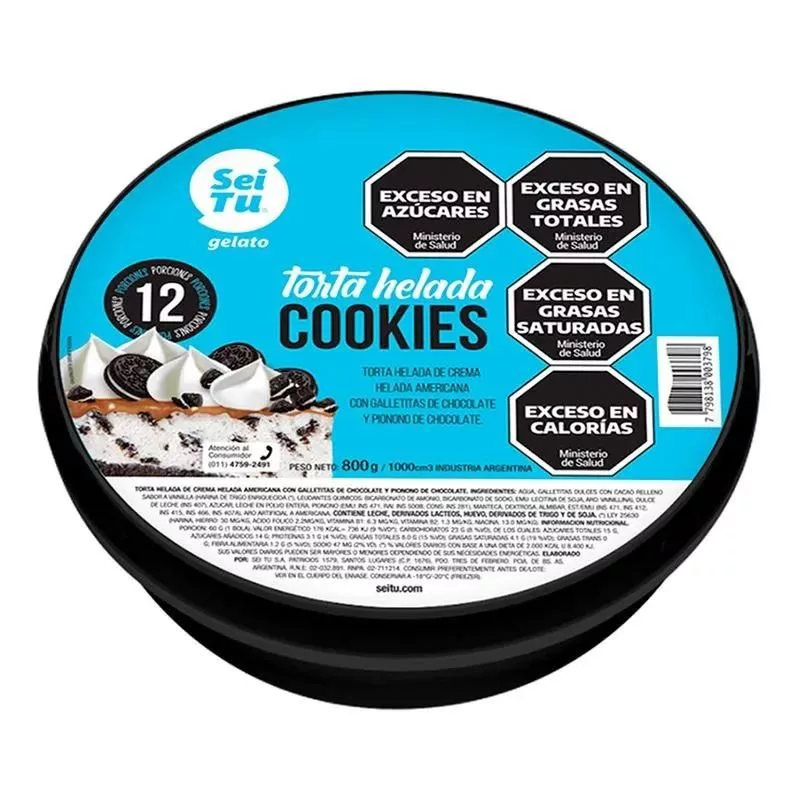 Torta Helada Sei Tu Cookies X 800 Gr