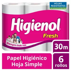 Papel Higienol Fresh H/Simple X 30 Mts X 6 Unid