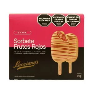 Helado Lucciano'S Palito Sorb.Fr/Rojos X 170 Gr