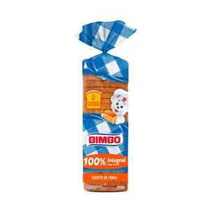 Pan Bimbo 100% Integral Grano Entero X 640 Gr