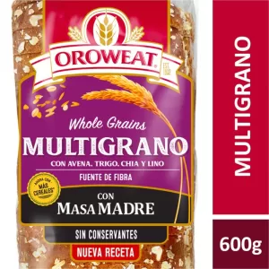 Pan Bimbo Oroweat Multigrano C/ Masa Mad X 600 Gr