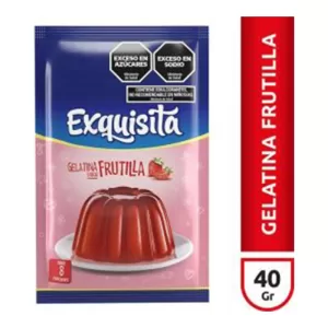 Gelatina Exquisita Frutilla X 40 Gr