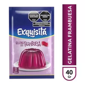 Gelatina Exquisita Frambuesa X 40 Gr
