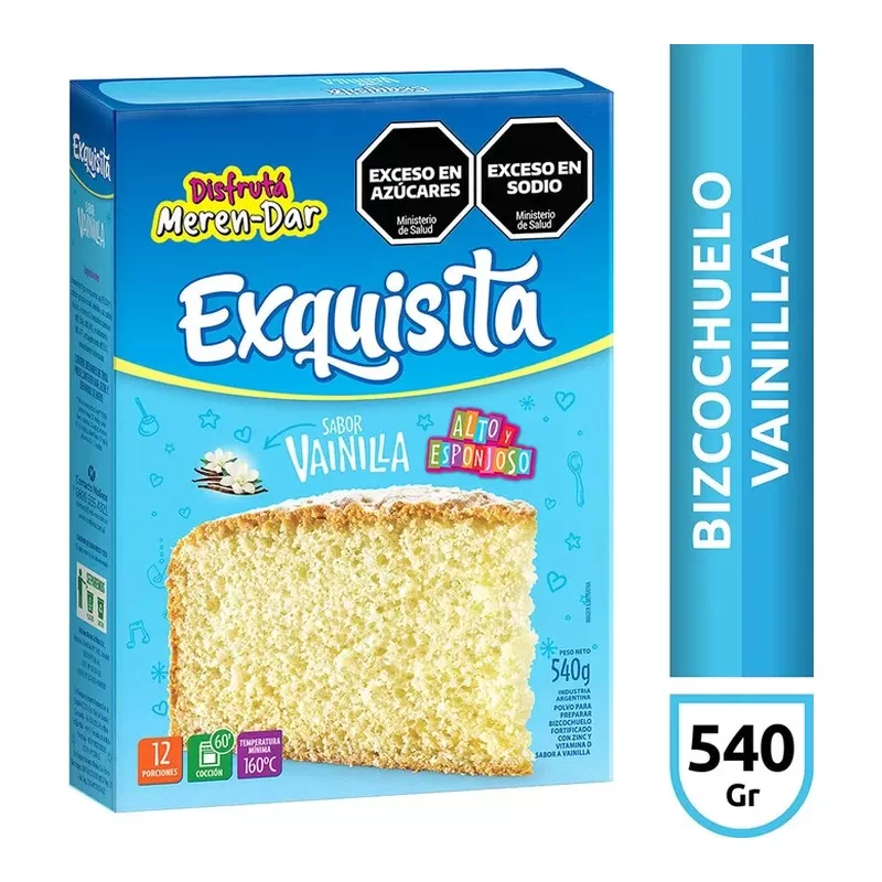 Bizcochuelo Exquisita Vainilla X 540 Gr