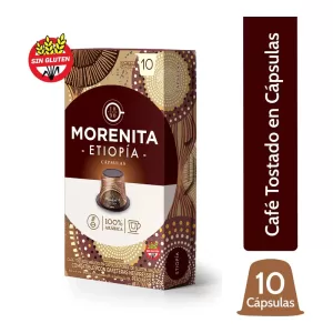 Capsulas Cafe Morenita Etiopia X 10 Unid