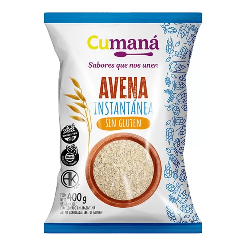 Avena Cumana Instantanea Sin G X 400 Gr