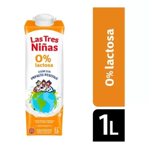 Leche Las Tres Niñas 0% Lactos X 1 Lt