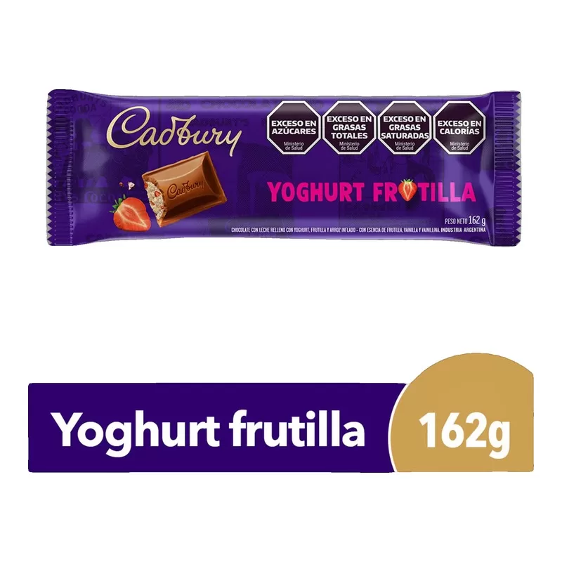 Chocolate Cadbury Yoghurt Frutilla X 162 Gr
