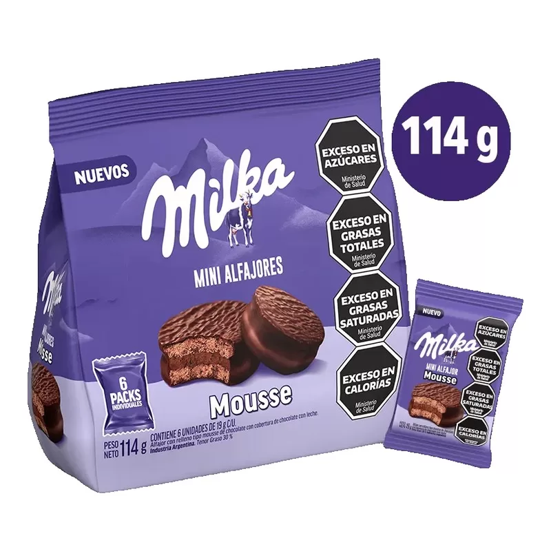 Alfajor Milka Mini Mousse X 114 Gr