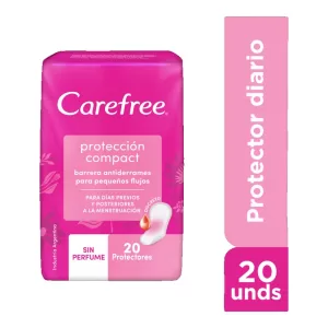 Protectores Carefree Compact S/Perfume X 20 Unid