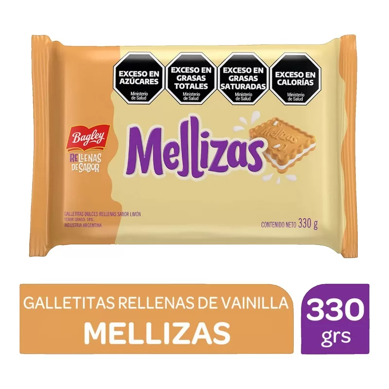 Galletitas Mellizas Rellenas X 330 Gr