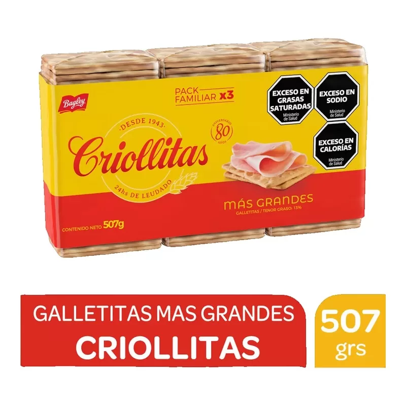 Galletitas Criollitas Mas Grandes X 507 Gr