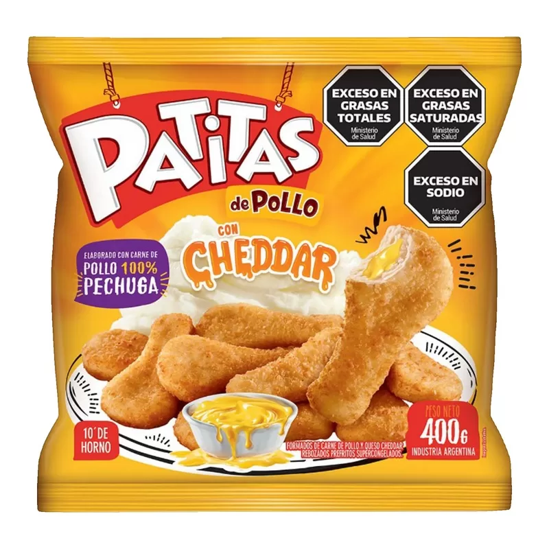 Patitas Granja Del Sol Con Cheddar X 400 Gr