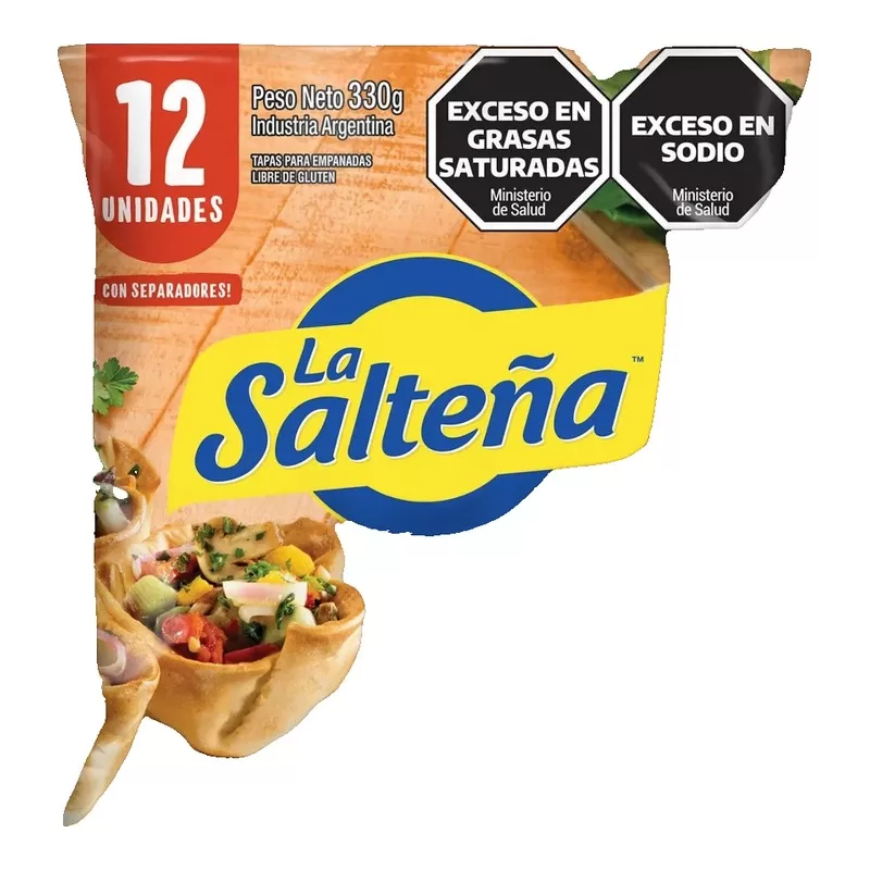 Tapa Empanadas Salteña Libre De Gluten X 330 Gr