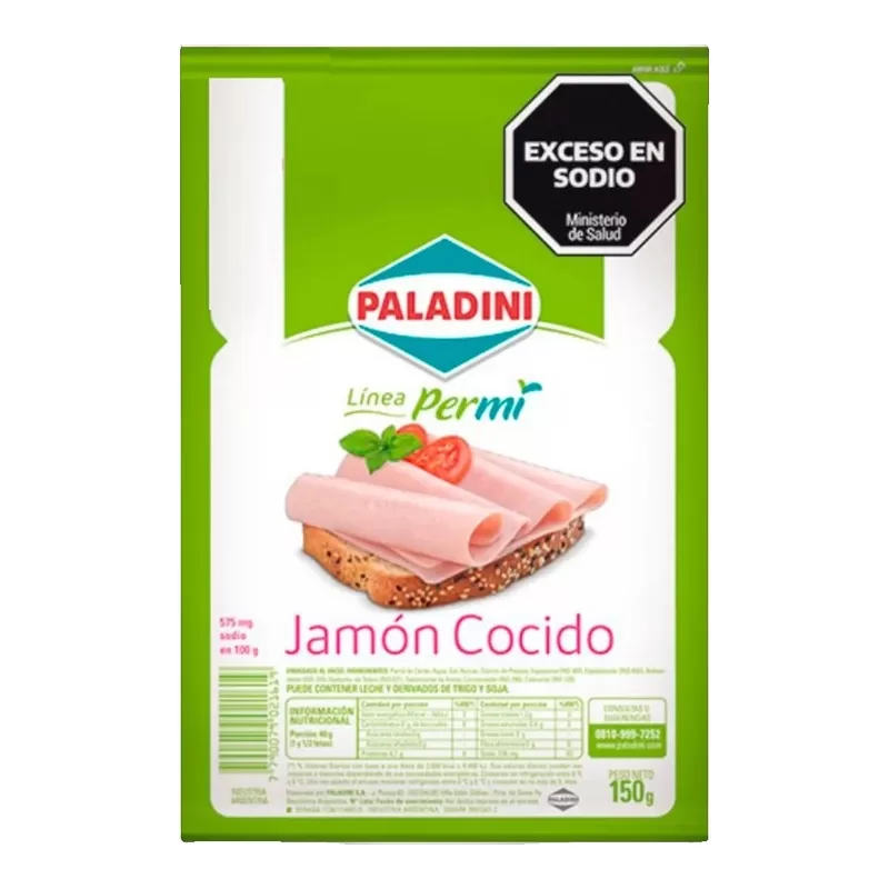 Jamon Cocido Paladini Red.En Sodio X 150 Gr