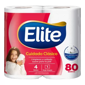 Papel Higienico Elite Cuid.Clasicox80 Mt X 4 Unid