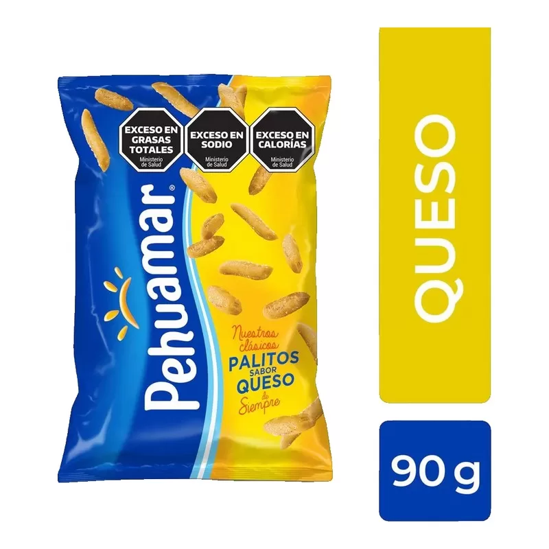 Palitos Pehuamar Salados Sabor Queso X 90 Gr