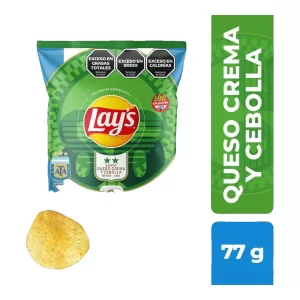 Papas Fritas Lay's Sabor Queso Cebolla X 77 Gr