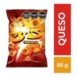 Bocaditos 3 D's Megatube Sabor Queso X 85 Gr
