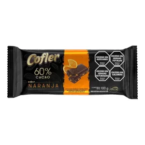 Chocolate Cofler 60% Cacao C/Naranja X 100 Gr
