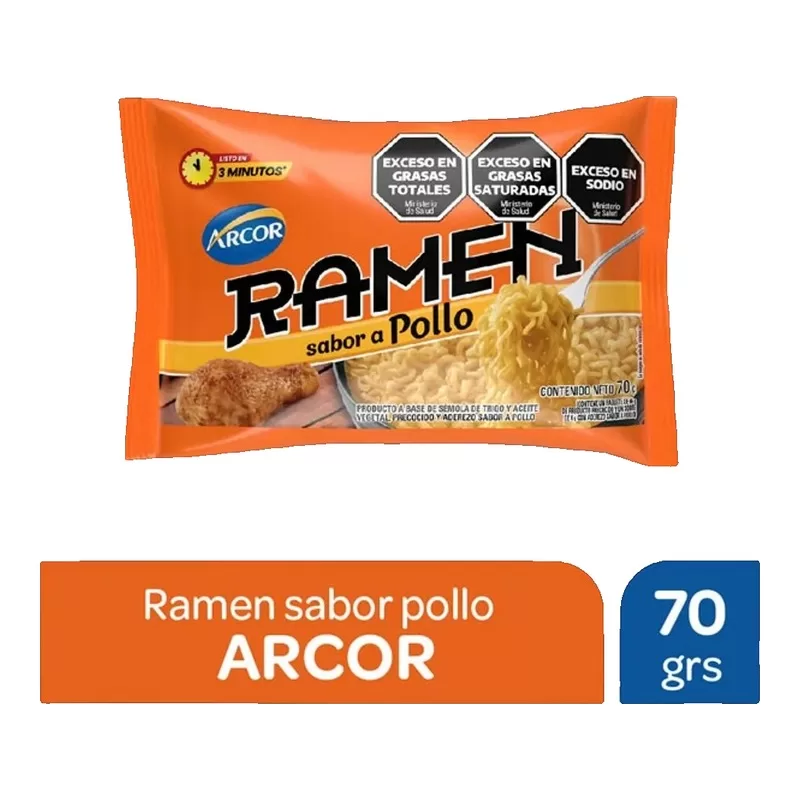 Ramen Arcor Sabor Pollo X 70 Gr