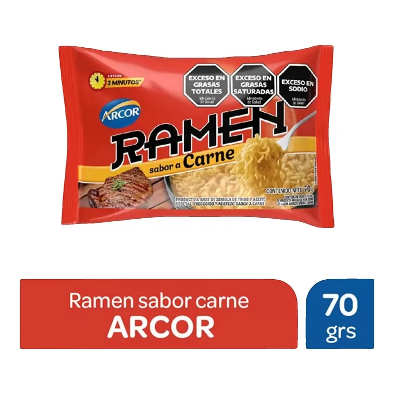 Ramen Arcor Sabor Carne X 70 Gr
