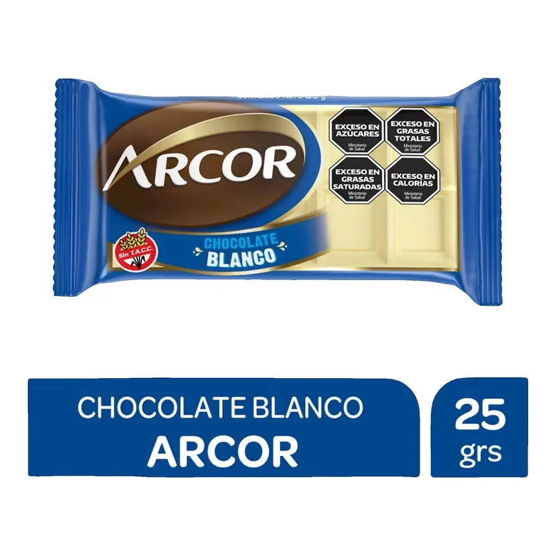 Chocolate Arcor Blanco X 25 Gr