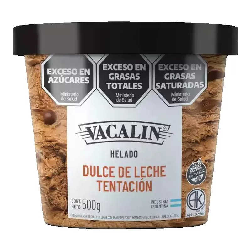 Helado Vacalin Dul.De Leche Tentacion X 500 Gr