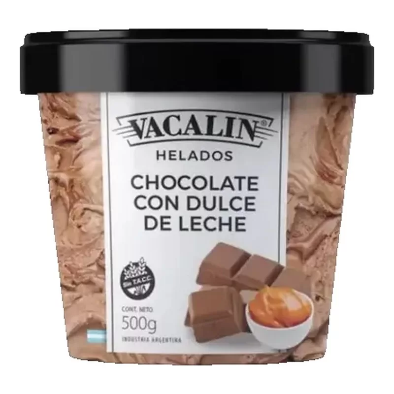 Helado Vacalin Chocolate/Dulce De Leche X 500 Gr
